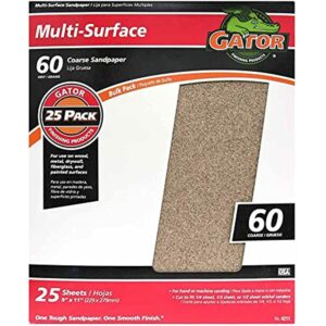 Gator 11 in. L X 9 in. W 60 Grit Aluminum Oxide All Purpose Sandpaper