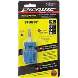 Picquic Stubby Multi-bit Screwdriver Colors Vary