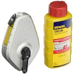 Irwin Strait-Line 4 oz Red Twisted Chalk and Reel Set 100 ft. White - Image 3