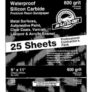 Gator Grit Silicone Carbide Sanding Sheets 1500 Grit Extra Fine Metal