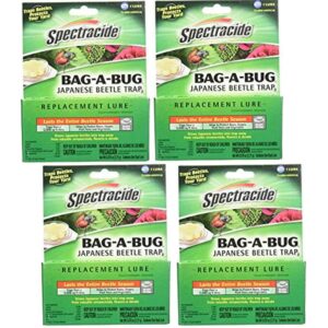 Spectracide Bag a Bug Japanese Beetle Trap Replacement Lure 16905-1, (Pack of 4)