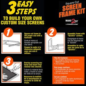Prime-Line PL 7807 Screen Frame Kit, 5/16 inch x 3/4 inch x 48 inch, Aluminum, Bronze Finish - Image 2