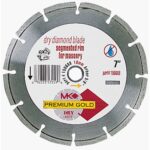 MK Diamond 150688 Premium Gold 7-Inch Dry Cutting Segmented Blade with 5/8-Inch Arbor for Masonry