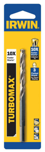 Irwin Turbomax 29/64 in. X 5-5/8 in. L High Speed Steel Drill Bit