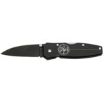 Lightweight Lockback Knife with 2-1/2-Inch Drop-Point Blade and Black Aluminum Handle Klein Tools 44001-BLK