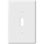 Amerelle 3000TW Metro Wallplate, 1 Toggle, Ceramic, White, 1-Pack