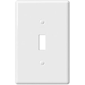 Amerelle 3000TW Metro Wallplate, 1 Toggle, Ceramic, White, 1-Pack