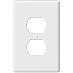 Amerelle Metro White 1 gang Ceramic Duplex Wall Plate 3000DW