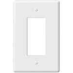 Amerelle 3000RW Metro Wallplate, 1 Rocker, Ceramic, White, 1-Pack