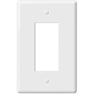 Amerelle 3000RW Metro Wallplate, 1 Rocker, Ceramic, White, 1-Pack