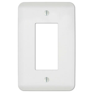 Amerelle Perry Textured White 1 gang Stamped Steel Rocker Wall Plate