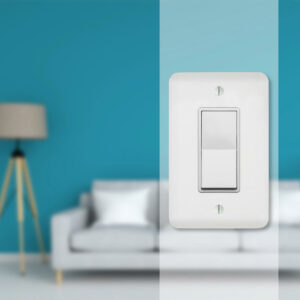 Amerelle Perry Textured White 1 gang Stamped Steel Rocker Wall Plate - Image 2