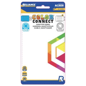 Reliance Controls Color Connect 12/3 SJTW 120/240 V 12 in. L Adapter Cord - Image 2