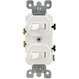 Leviton 15 amps Single Pole Toggle Switch White