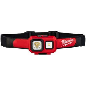 Milwaukee 2104 Spot Flood 450 Lumens Adjustable Hard Hat Headlamp Light
