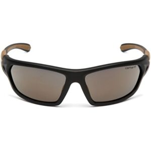 Carhartt CHB290D Carbondale SAFETY Glasses, Black/Tan Frame, Antique Mirror Lens - Image 2