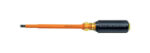 Klein Tools 602-7-INS Flathead Screwdriver, 5/16-Inch Cabinet Tip, Insulated, 7-Inch Shank