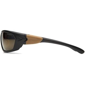 Carhartt CHB290D Carbondale SAFETY Glasses, Black/Tan Frame, Antique Mirror Lens - Image 3