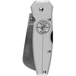 Klein Tools 44007 Lightweight Lockback Knife 2-1/2-Inch Coping Blade, Silver Handle - Image 3