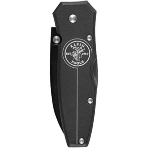 Lightweight Lockback Knife with 2-1/2-Inch Drop-Point Blade and Black Aluminum Handle Klein Tools 44001-BLK - Image 3