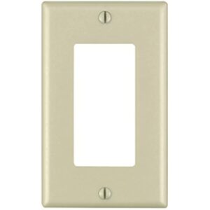 Leviton Decora Ivory 1 gang Thermoset Plastic GFCI/Rocker Wall Plate 10 pk