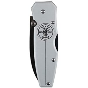 Klein Tools 44000 Lightweight Lockback Knife with Brushed Aluminum Handle, 2-1/4-Inch Drop-Point Blade - Image 3