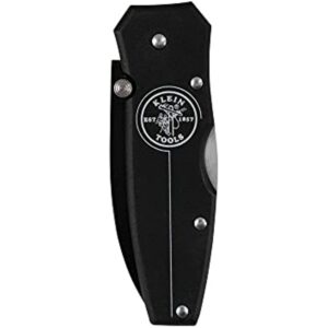 Klein Tools 44000-BLK Black Lightweight Lockback Knife with Black Aluminum Handle, 2-1/4-Inch Drop-Point Blade - Image 3