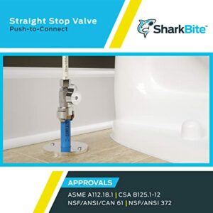 SharkBite 1/2 in. Push X 3/8 in. Compression Brass Straight Stop Valve (Pack of 4) - Image 5