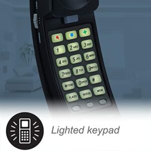 AT&T 210 Basic Trimline Corded Phone, No AC Power Required Wall-Mountable Black - Image 5