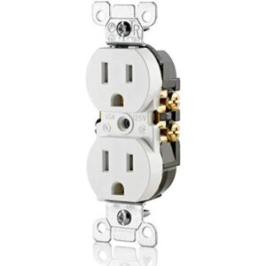 Leviton 15 amps 125 V Duplex White Outlet 5-15R 10 pk - Image 2