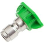 Forney 75155 Pressure Washer Accessories, Quick Connect Spray Nozzle, Flushing, 25-Degree-by-4.5mm, Green