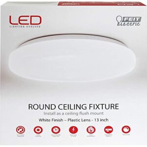 Feit Electric 13 in. H x 13 in. W x 3.8 in. L White LED Ceiling Light Fixture - Image 2