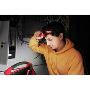 Milwaukee 350 lm Black/Red LED Head Lamp AAA Battery - Image 3