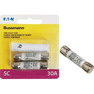 Bussmann 30 Amp Time-Delay Class G Melamine Tube, 600V UL Listed (Pack of 2)