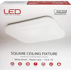Feit Electric 12 in. W x 12 in. L White LED Ceiling Light Fixture - Image 4