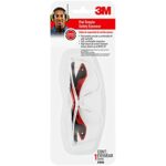 3M Safety Glasses Clear Lens Black/Red Frame