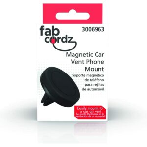 Fabcordz 3006963 Gang Vent Magnetic Phone Holder for All Mobile Devices44; Black - Image 2