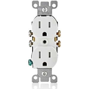 Leviton 15 amps 125 V Duplex White Outlet 5-15R 10 pk