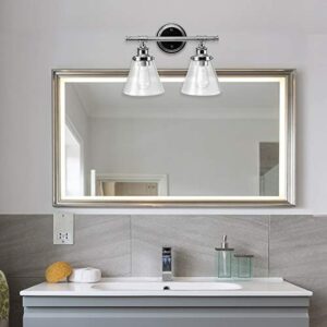 Globe Electric Parker Chrome 2 lights Incandescent Vanity Light Wall Mount - Image 6