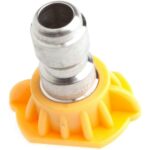 Forney 75153 Pressure Washer Accessories, Quick Connect Spray Nozzle, Chiseling, 15-Degree-by-4.5mm, Yellow