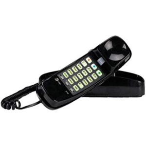 AT&T 210 Basic Trimline Corded Phone, No AC Power Required Wall-Mountable Black