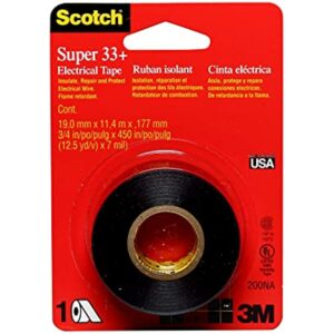 Scotch Super 33+ 3/4 in. W X 450 in. L Black Vinyl Electrical Tape