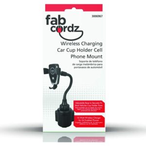 Fabcordz Black Cup Holder Cell Phone Car Mount For All Mobile Devices - Image 3
