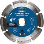 Century Drill & Tool 75454 Diamond Segmented Rim Blade, 4-1/2"