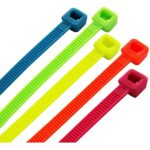 Steel Grip 3004676 8 in. Cable Tie44; Assorted Color - Pack of 100