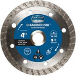 Century Drill & Tool 75450 Diamond Turbo Rim Blade, 4"