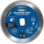 Century Drill & Tool 75456 Diamond Continuous Rim Blade, 4"