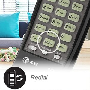 AT&T 210 Basic Trimline Corded Phone, No AC Power Required Wall-Mountable Black - Image 10