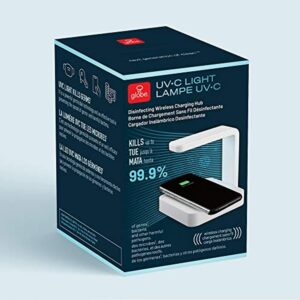 Globe UV-C Light Disinfecting Wireless Charging Hub, White, Micro USB Cable Included - Image 10