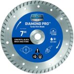 Century Drill & Tool 75452 Professional Turbo Rim Diamond Pro Saw Blade, 7"
